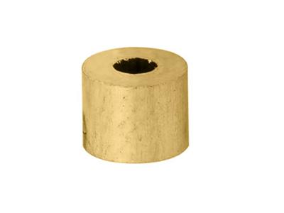 Douille cylindrique pour pierre ronde de 2,7 mm, Or jaune 18k. Réf. 4449-07