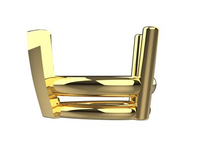 Chaton 3D, 3 griffes double bâte pour pierre poire 6 x 5 mm, Or jaune 18k. Réf. 10350 - Image Standard - 2