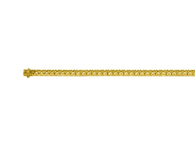 Bracelet à sertir, pour 66 pierres rondes de 0,05 ct, 18 cm, Or jaune 18k - Image Standard - 3