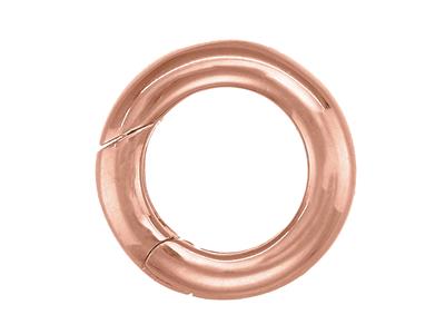 Fermoir invisible 10 mm, tube rond, Or rouge 18k 5N