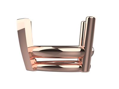 Chaton 3D, 3 griffes double bâte pour pierre poire de 8 x 6 mm, Or rouge 18k. Réf. 10350 - Image Standard - 2