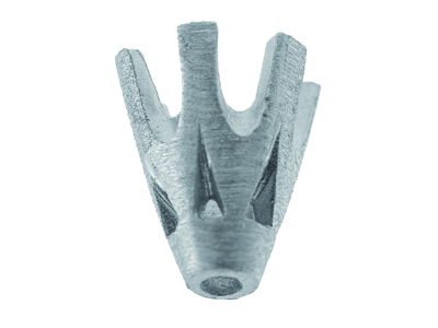 Chaton 6 griffes pour pierre ronde de 3 mm, Or gris 18k Pd 10. Réf. 2020 - Image Standard - 2