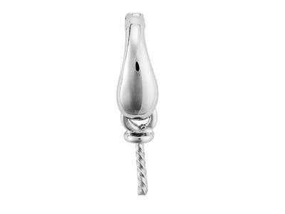 Bélière clip pour perle de 5 à 9 mm, Or gris 18k rhodié. Réf. PEC044 - Image Standard - 2