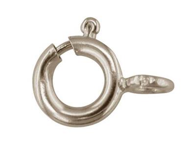 Anneau Ressort standard 5,5 mm, Or gris 18k Pd 6. Réf. 07052 - Image Standard - 2