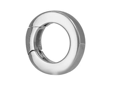 Fermoir invisible 12,20 mm, tube plat, Or gris 18k Rhodié - Image Standard - 2