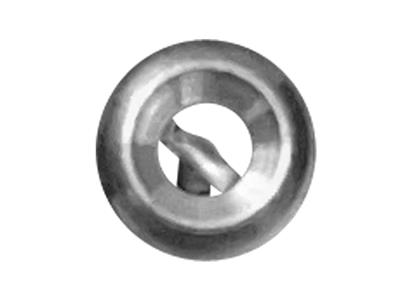 Boucle d'oreille prête à sertir pneu, pour pierre de 2,40 mm, Or gris 18k rhodié, la pièce - Image Standard - 3