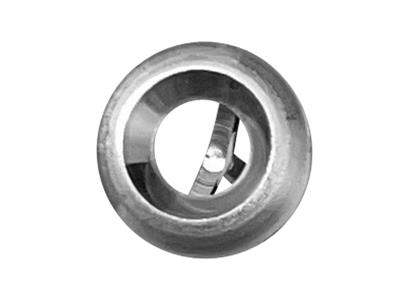 Boucle d'oreille prête à sertir pneu, pour pierre de 2,95 mm, Or gris 18k rhodié, la pièce - Image Standard - 3