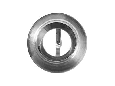 Boucle d'oreille prête à sertir pneu, pour pierre de 4,80 mm, Or gris 18k rhodié, la pièce - Image Standard - 3