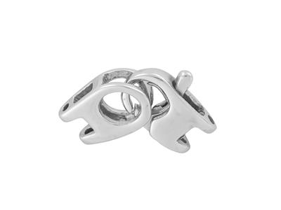 Fermoir Menotte double 24 x 8 mm, Or gris 18k. Réf. 17168 GM - Image Standard - 2