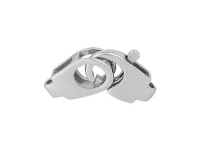 Fermoir Menotte double 26 x 8,8 mm, Or gris 18k. Réf. 17168 bis GM - Image Standard - 2