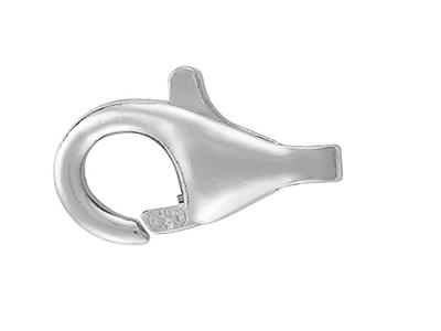 Fermoire Menote sans anneau, 9 mm, Or gris 18k rhodié