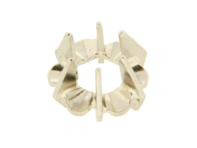 Chaton Miroir 6 griffes pour pierre ronde de 4,2 mm, Or gris 18k Pd 12,5. Réf. 01232 - Image Standard - 2