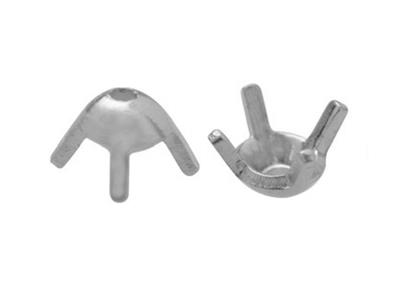 Chaton 4 griffes pour pierre ronde de 3,2 mm, Or gris 18k Pd 12,5. Réf. 01410 - Image Standard - 3