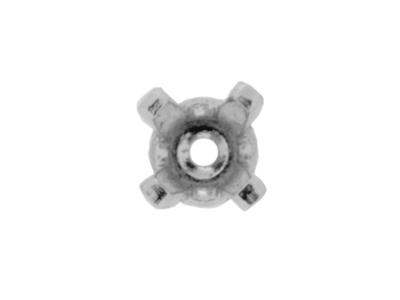 Chaton 4 griffes pour pierre ronde de 2,6 mm, Or gris 18k Pd 12,5. Réf. 01292 - Image Standard - 2