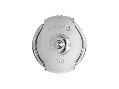 Système fermoir Altor pour boucles d'oreilles, 6 mm, Or gris 18k Pd13. Réf. ALT02, la pièce - Image Standard - 2