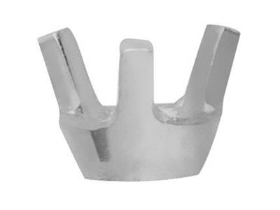 Chaton 3 griffes pour pierre ronde de 2,4 mm, Or gris 18k Pd 12. Réf. 01514 - Image Standard - 2