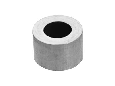 Douille cylindrique pour pierre ronde de 3,7 mm, Or gris 18k Pd 12,5. Réf. 4449-11