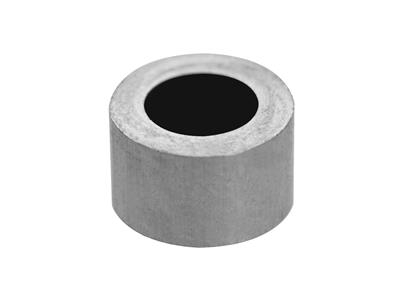 Douille cylindrique pour pierre ronde de 5,5 mm, Or gris 18k Pd 12,5. Réf. 4449-16