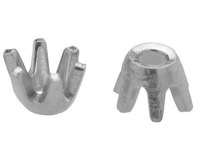 Chaton 6 griffes pour pierre ronde de 4,2 mm, Or gris 18k Pd 12,5. Réf. Réf. 01007 - Image Standard - 3