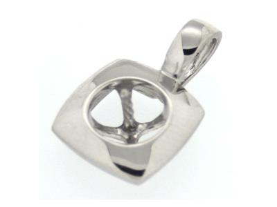 Pendentif pour perles de 7 à 9 mm, Argent 925 rhodié. Réf. PE203 - Image Standard - 2