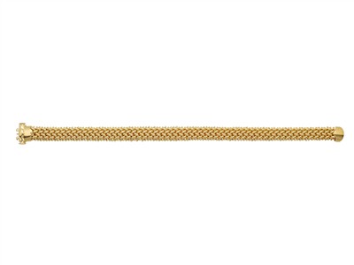 Bracelet maille Polonaise creuse 8,60 mm, 19 cm, Or jaune 14k - Image Standard - 2