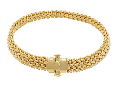 Bracelet maille Polonaise creuse 8,60 mm, 19 cm, Or jaune 14k - Image Standard - 3
