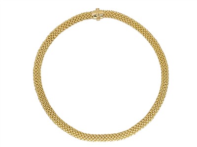 Collier maille Polonaise creuse 8,60 mm, 42 cm, Or jaune 14k - Image Standard - 2
