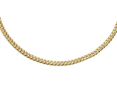 Collier maille Gourmette creuse 5,50 mm, 50 cm, Or jaune 14k - Image Standard - 1