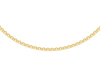 Collier maille Jaseron creuse 4 mm, 50 cm, Or jaune 14k - Image Standard - 1