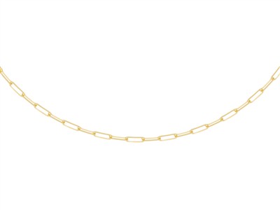 Collier maille Rectangle massive 3 mm, 51 cm, Or jaune 14k - Image Standard - 2