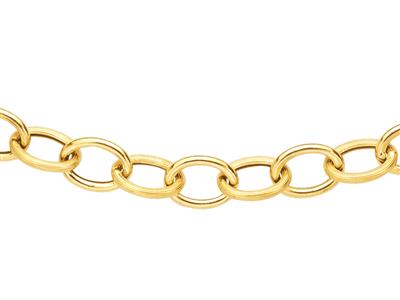 Collier maille Forçat 8,50 mm, tube de 1,60 mm, 46 cm, Or jaune 18k - Image Standard - 2