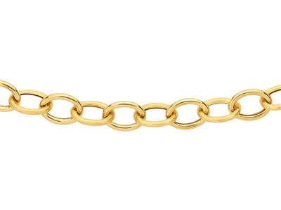 Collier maille Forçat 7 mm, tube de 1,30 mm, 50 cm, Or jaune 18k - Image Standard - 2