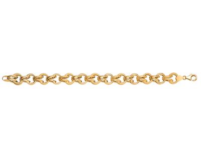 Bracelet Gros Sirop lisse 12 mm, 20 cm, Or jaune 18k
