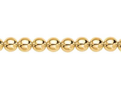 Bracelet Boules 8 mm légères lisses, 20 cm, Or jaune 18k - Image Standard - 2
