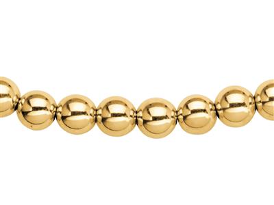 Collier Boules 10 mm légères lisses, 50 cm, Or jaune 18k - Image Standard - 2