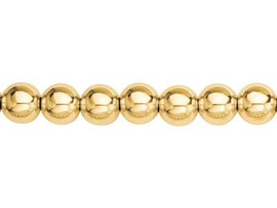 Bracelet Boules 10 mm légères lisses, 20 cm, Or jaune 18k - Image Standard - 2