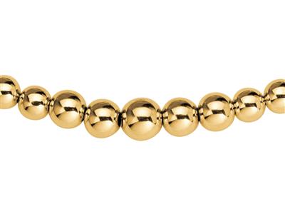 Collier Boules légères lisses en chute 3/10 mm, 45 cm, Or jaune 18k - Image Standard - 2