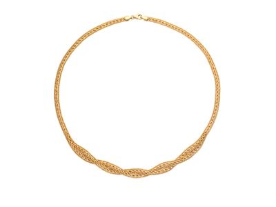 Collier corde chute torsade 4,30 à 8,50 mm, 45 cm, Or jaune 18k