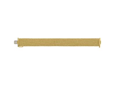 Bracelet corde 10 rangs 18 mm, 19 cm, Or jaune 18k