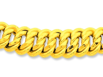 Collier maille Américaine en chute 13,2 mm, 45 cm, Or jaune 18k - Image Standard - 2