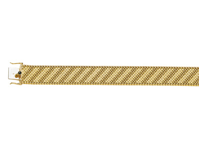 Bracelet Polonais 18 mm, 19 cm, Or jaune 18k. Réf. 1354