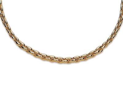 Collier Fantaisie rond en chute 10 mm, 45 cm, Or jaune 18k. Réf. 5875 - Image Standard - 3