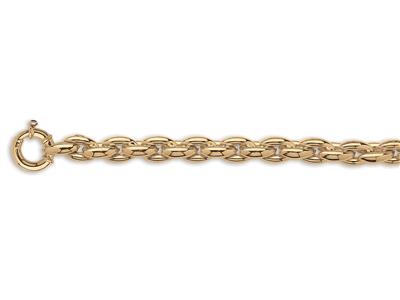 Bracelet Fantaisie rond 12 mm, 20 cm, Or jaune 18k
