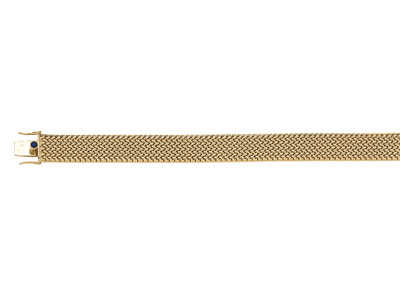 Bracelet maille Polonaise 12 mm, 19 cm, Or jaune 18k. Réf. 1527