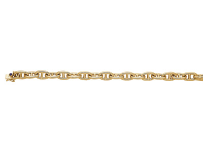 Bracelet maille Forçat Marine, 10,3 mm, 20 cm, Or jaune 18k. Réf. 2511-20