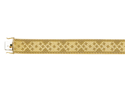 Bracelet Polonais 21 mm, 19 cm, Or jaune 18k. Réf. 1335