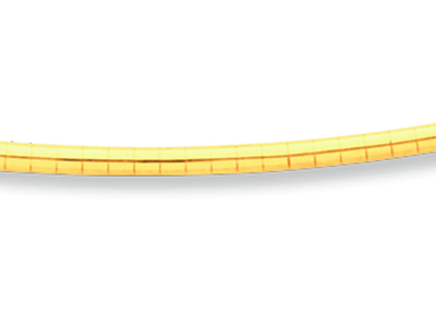 Collier Oméga rond 2 mm, embouts dévissables, 42 cm, Or jaune 18k - Image Standard - 2