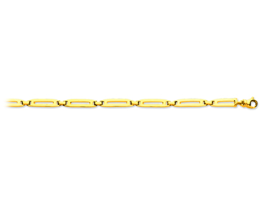 Bracelet Homme plaques ajourées 4,7 mm, 21 cm, Or jaune 18k. Réf. 3.50.358