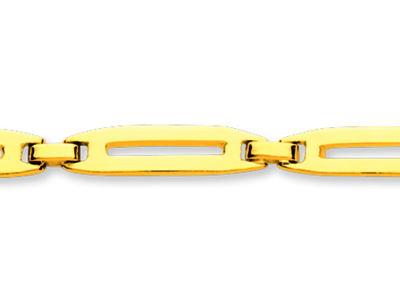 Bracelet Homme plaques ajourées 4,7 mm, 21 cm, Or jaune 18k. Réf. 3.50.358 - Image Standard - 2