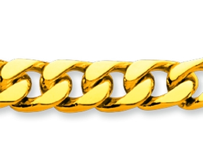 Bracelet identité maille Gourmette serrée 6 mm, 20 cm, Or jaune 18k - Image Standard - 2